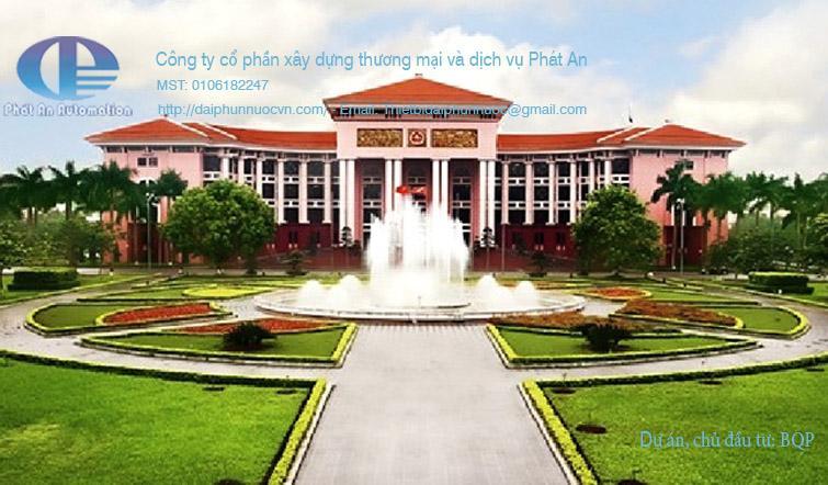 Thi công đài phun nước Bộ Quốc Phòng
