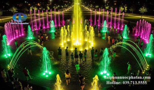 Sàn Nhạc Nước Nghệ Thuật Kết Hợp Âm Thanh Ánh Sáng 2